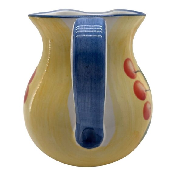 Vintage Italian Pitcher Hand Painted w Fruit International Italian Trader - Picture 6 of 12